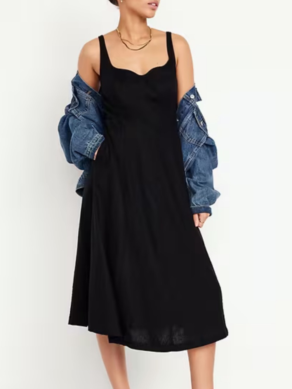 Old Navy Black Sleeveless Midi Dress - Timeless Everyday Style